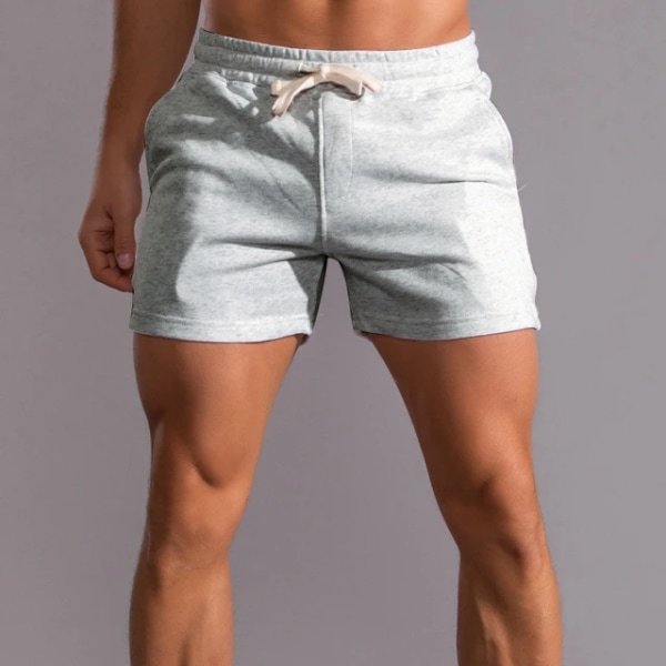 Kesäjuoksu Urheilushortsit Miesten Quick Dry Gym Lenkkeilyshortsit Beach Pocket Kehonrakennus Fitness Shortsit Miesten merkin kuntosalivaatteet gray white 3XL