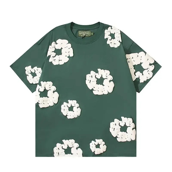 Denim Tears Unisex Sommer Top Kortærmet Green XL
