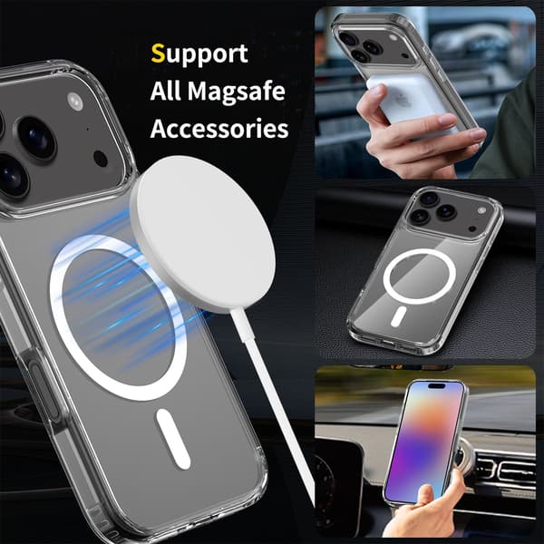 IPHONE 17 Air Pro Pro Max Magneettinen Läpinäkyvä Puhelinkotelo iphone 17 Pro