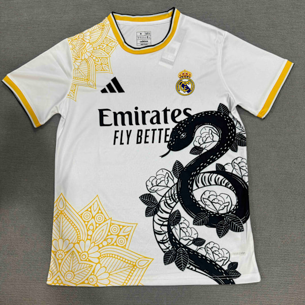 Real Madrid CF Slange År Special Edition Sort Slange Fodbold Uniform T-shirt S-2XL Black Snake M