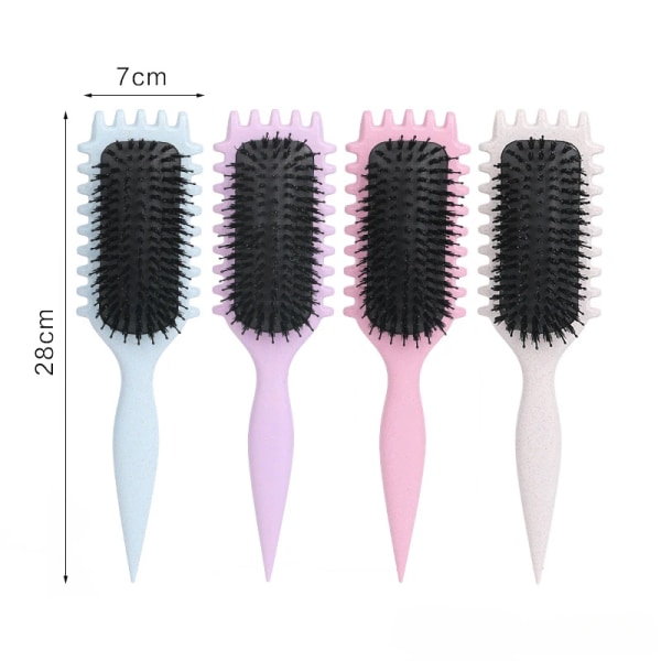 Bounce Curl Define Styling Brush Sianharjakset Selvitysharja Hiustenselvityskampa Muotoilu Kiharoiden Määrittely Parturi-työkalu Pink