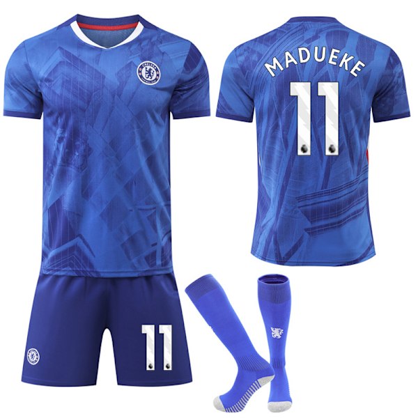 25-26 Chelsea F.C. Hemma NO.11 MADUEKE Tröjor Barn Vuxen Fotbollsutrustning med Strumpor NO.11 16