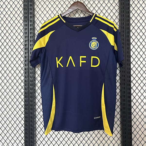 Kausi 2425 Al-Nassr FC Lyhythihainen Jalkapallopaita Nopeasti Kuivuva Hengittävä Urheiluvaatetus Away XXL