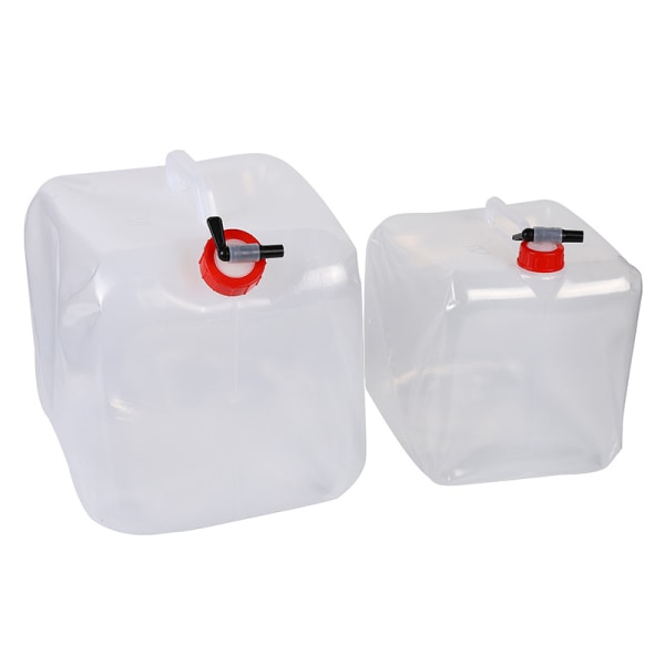 2Packs 10L Portable Foldable Water Bottle with Tap White 2PCS