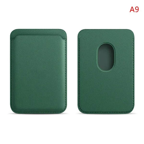 Luxury for Magsafe magneettinen nahkainen lompakkokotelo iPhone 11 12 13 14 15 Pro Max S23 korttipidike puhelinlaukku suojakotelo tarvikkeet Dark Green