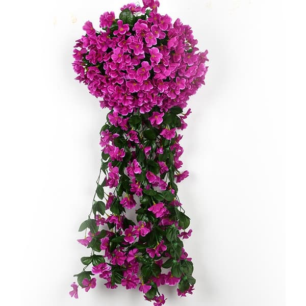 Kunstige hengende blomsterplanter Purple-Red