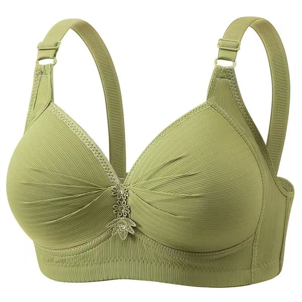 Plus Size BH Uden Stålrem Tynd BH Push Up Løft Bralette Toppe silver 36/80BC