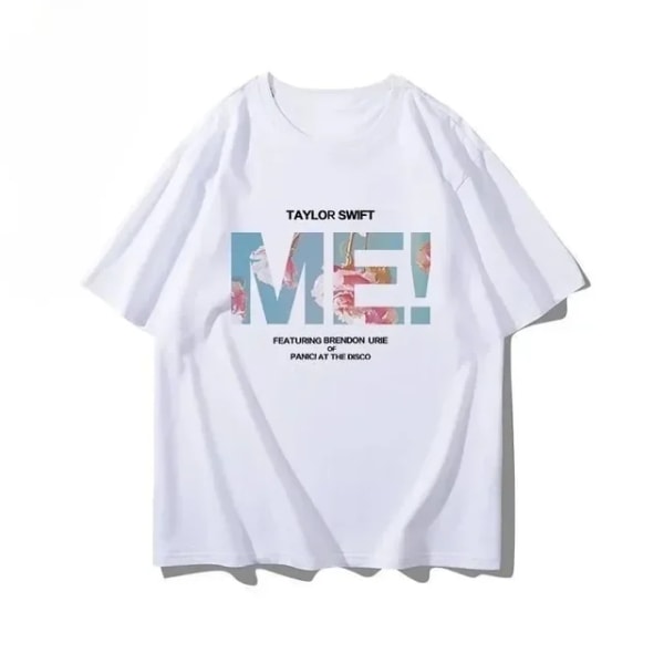 Taylor Swift Unisex T-shirt kortærmet med rund hals med tryk F1243-9-white S