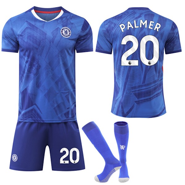 25-26 Chelsea F.C. Hjemme NO.20 PALMER Trøjer Børn Voksen Fodboldudstyr med Sokker NO.20 3XL