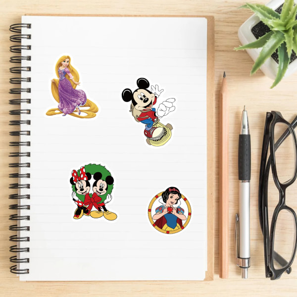 50/100 stk Disney Mixed Cartoon Stitch Stickers Mickey Decals DIY Laptop Bagage Telefon Motorcykel Vandtæt Sticker Børnelegetøj 100PCS Disney