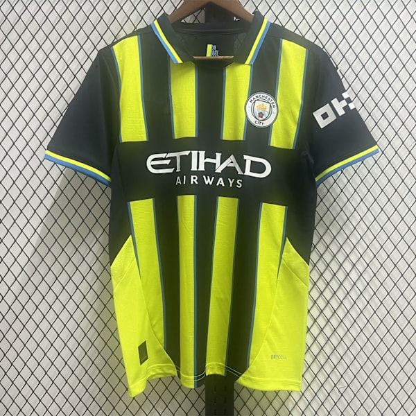 Manchester City F.C. kortärmad fotbollströja säsong 2425 Snabbtorkande andningsbar sportkläder Away XL