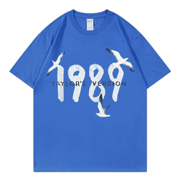 Taylor Swifts 1989 T-skjorte herre kvinner T-skjorte gavefans Royal Blue1 M