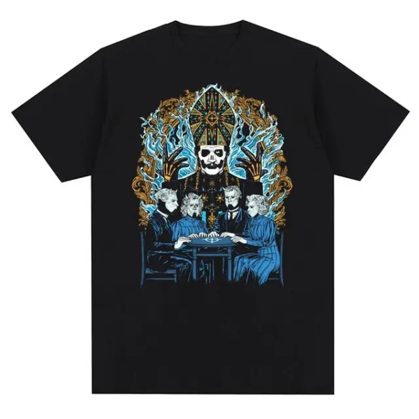 Ghost Rock Band Graafinen print T-paita Unisex Muoti Casual Rock Streetwear Lyhythihainen QTG06504CL XXXL