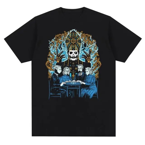 Ghost Rock Band T-shirt med grafisk tryk Unisex Fashion Casual Rock Streetwear Kortærmet QTG06504CL L