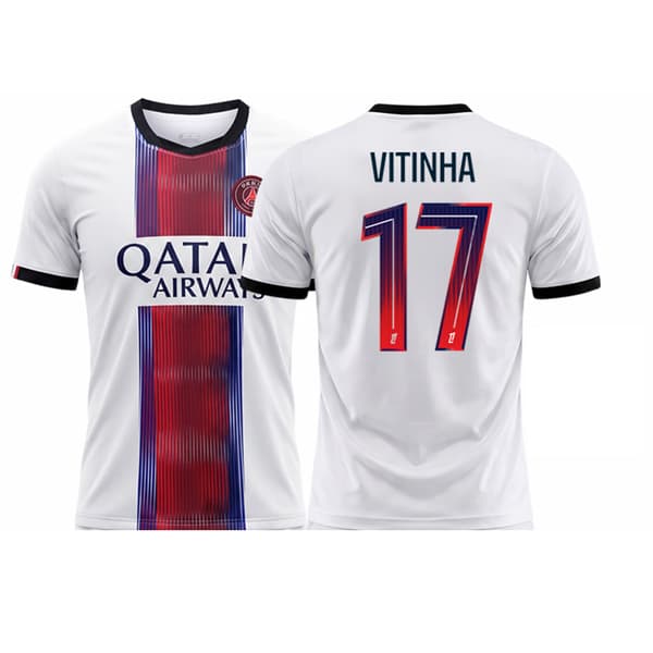26-27 Paris Saint-Germain Bortafotbollströja Träningströja NR.17 VITINHA, S-XXL 17 S