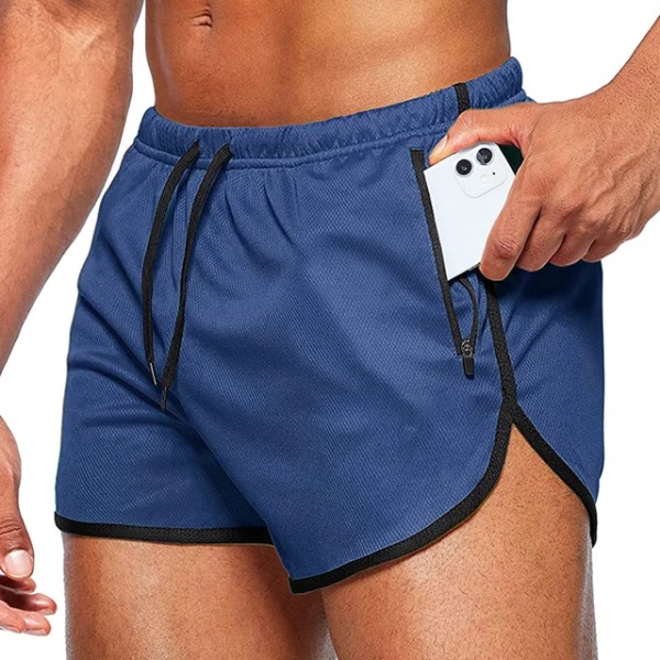 Mænd Sportshorts Sommer Sportstøj Strand Jogging Korte Bukser Træningsshorts Mænd Basketballtøj Fitnesscenter Fitness Løbeunderbukser Navy L(60-70kg)