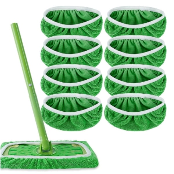 Swiffer Sweeper Mop ersättningsdynor, dukar för Swiffer golvmopp, återanvändbart cover 8PCS