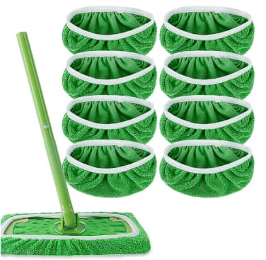 Swiffer Sweeper Mopp Ersättningsdynor, Dukar för Swiffer Golvmopp, Återanvändbart Överdrag 8PCS