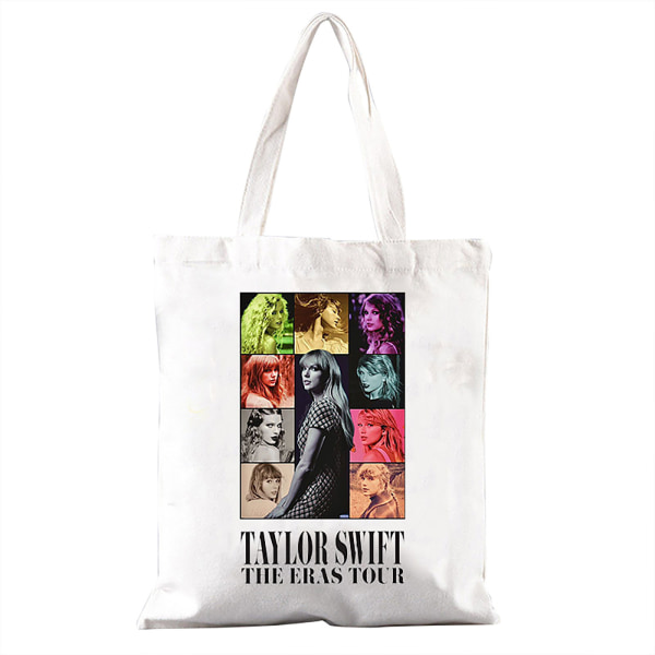 Taylor Music Albums Folklore printed handväska Canvas ShoulderBag Shopping Casual Bag 16