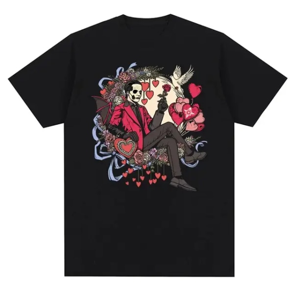 Ghost Rock Band Graafinen print T-paita Unisex Muoti Casual Rock Streetwear Lyhythihainen QTG06501CL XXL