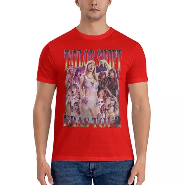 Unisex Tour 2023 T-shirts Taylor Singer Swift Pure Cotton Tops Red XXL