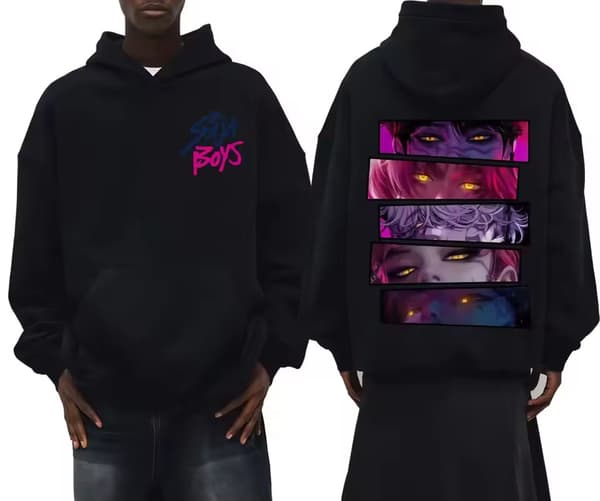 Kpop Demon Hunters Trøjer Sweatshirt Langærmet Dame Mode Hættetrøje White M