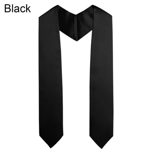 1st examensdekorationstillbehör Unisex vuxen vanlig examensstole sjal för akademisk inledning Firande uniform Black