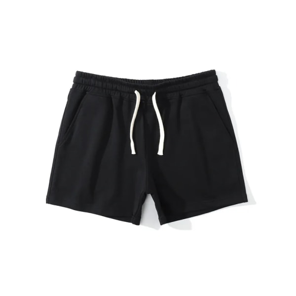 Kesäjuoksu Urheilushortsit Miesten Quick Dry Gym Lenkkeilyshortsit Beach Pocket Kehonrakennus Fitness Shortsit Miesten merkin kuntosalivaatteet black M