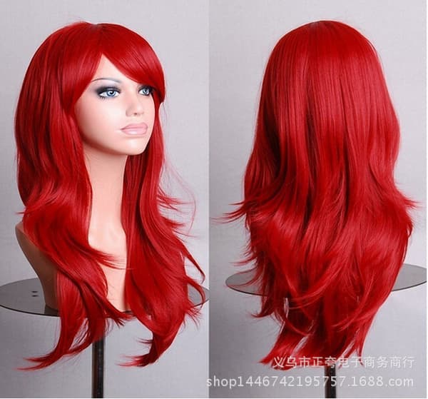 Naisten Cosplay-peruukki 70cm Monivärinen H048-red