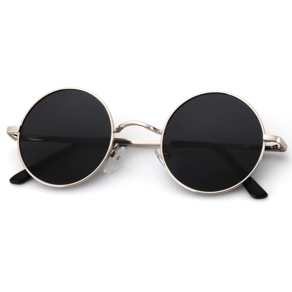 John Lennon Glasses Men Round Sunglasses Men Polarized Circle Black