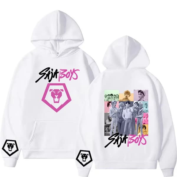 Kpop Demon Hunters Trøjer Sweatshirt Langærmet Dame Mode Hættetrøje Black M