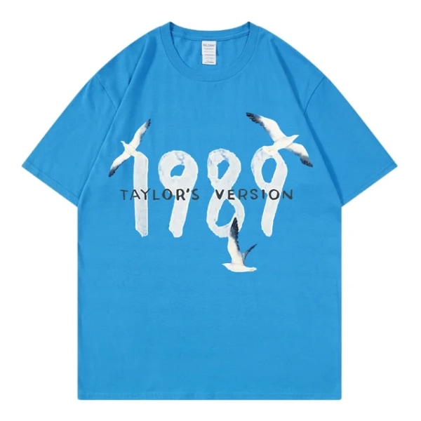 Taylor Swifts 1989 T-skjorte herre kvinner T-skjorte gavefans Blue1 L