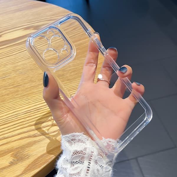 IPHONE 17 Air Pro Pro max Transparent Silikone Telefon Cover Black iphone 17