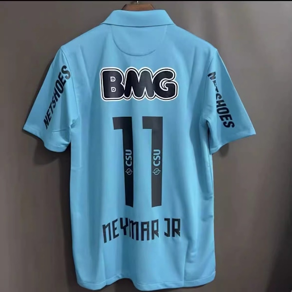 Sæson 1213 Brasilien Santos Trøje Santos Jubilæumsudgave Nr. 11 Neymar Kortærmet Fodbolduniform Retro Top Away 2 nr.11 Neymar L