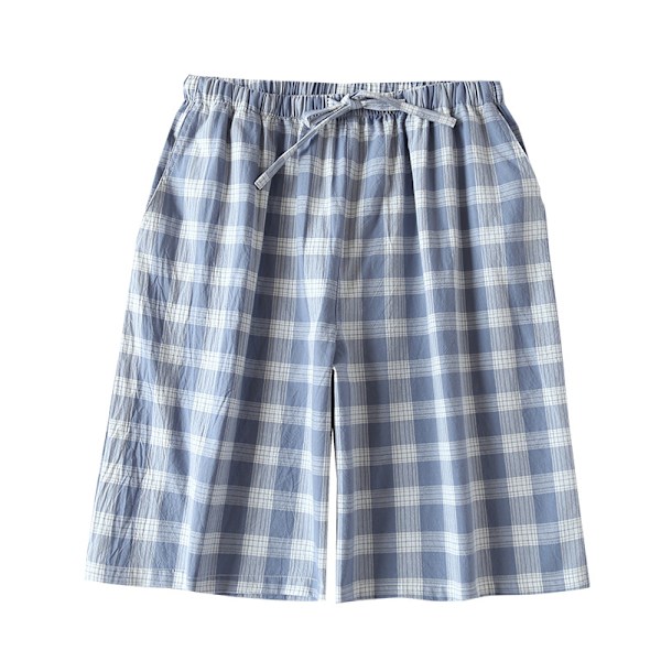 Vævede stretch-pyjamasshorts til mænd Blue Stripe M