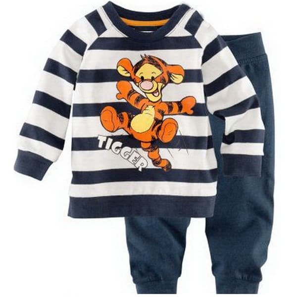 Pojkar Tecknad Långärmad Pyjamas Set Ren Bomull Klass A Säkerhetsunderkläder Sovkläder Barn 3-8 År 8 4y/100cm