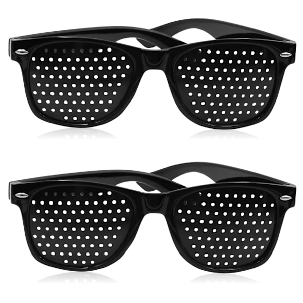 2Pack Pinhole glasses for improved vision, black unisex 2Packs