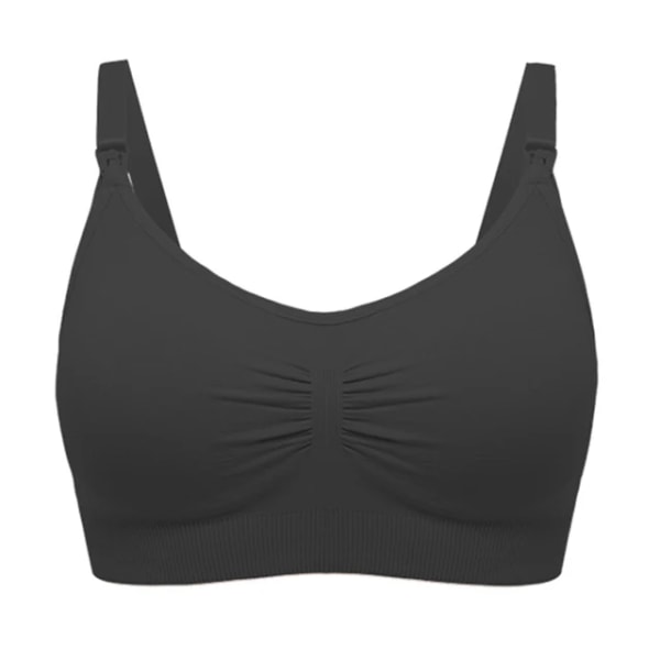 Plus Size Amnings-BH Andas Kvinnor Amning Underkläder Sömlös Gravid BH Push Up Black XXL