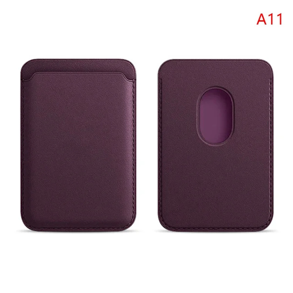 Luxury for Magsafe magneettinen nahkainen lompakkokotelo iPhone 11 12 13 14 15 Pro Max S23 korttipidike puhelimen laukku suojus lisävarusteet Dark purple