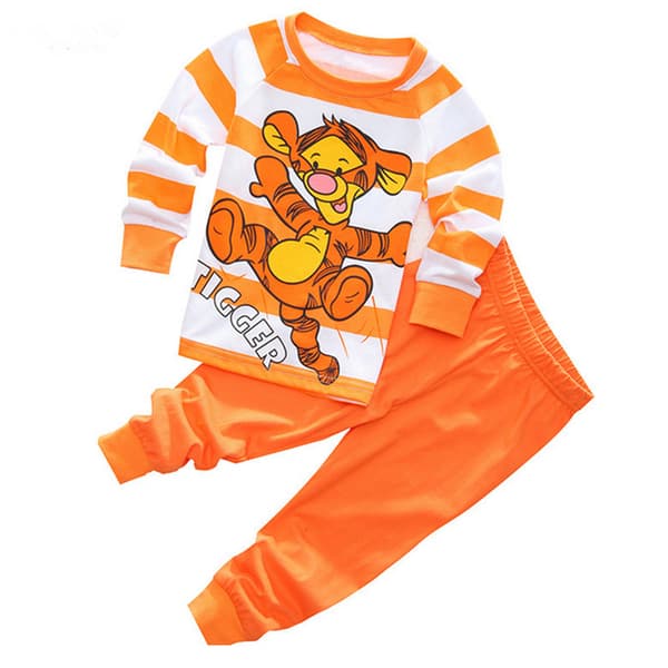 Pojkar Tecknad Långärmad Pyjamas Set Ren Bomull Klass A Säkerhetsunderkläder Sovkläder Barn 3-8 År 20 4y/100cm