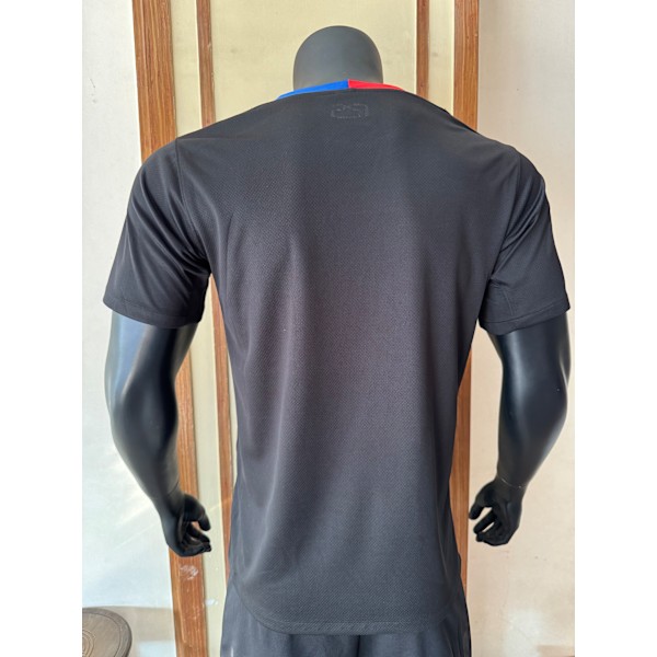 25-26 FC Barcelona Bortatröja Svart Fotbollsuniform T-shirt S-2XL Away L