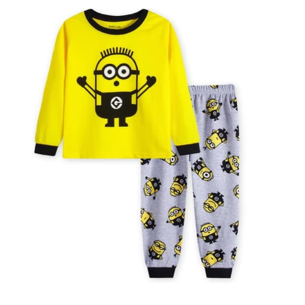 Pojkar Tecknad Långärmad Pyjamas Set Ren Bomull Klass A Säkerhetsunderkläder Sovkläder Barn 3-8 År 12 7y/130cm