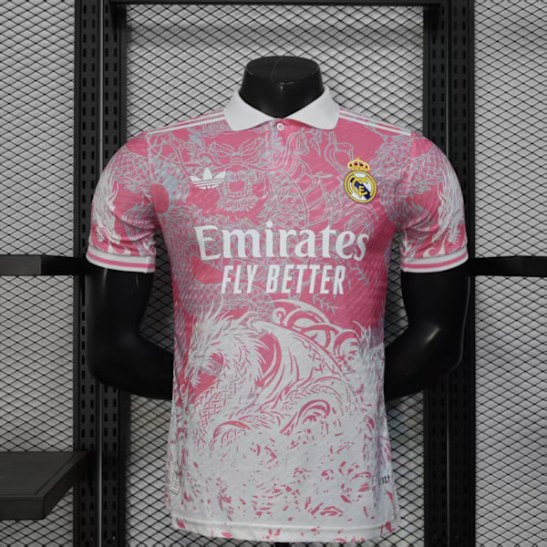 25-26 Real Madrid CF Pink Dragon Special Edition Fodbold T-shirt S-2XL Pink M