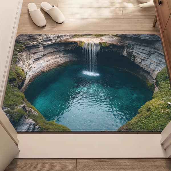 3D Dørmåtte – Optisk Illusion, Skridsikker, Mikrofiber, Maskinvask 50*80cm