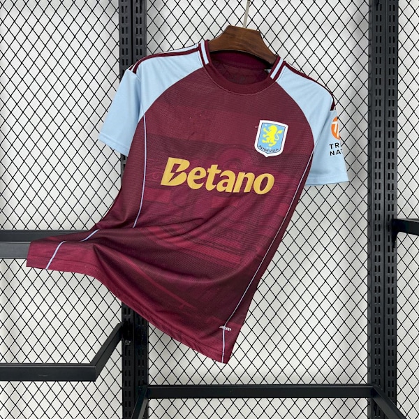 25-26 Aston Villa F.C. Hjemme Borte Fotball Uniform T-skjorte S-2XL Home S