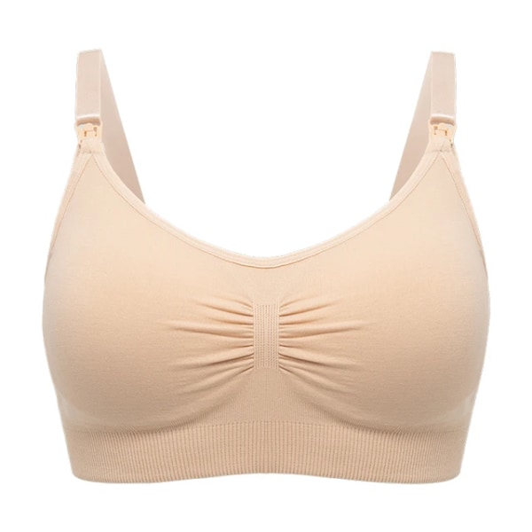 Plus Size Amme BH Åndbar Kvinder Amning Undertøj Sømløs Gravid BH Push Up Nude XXL