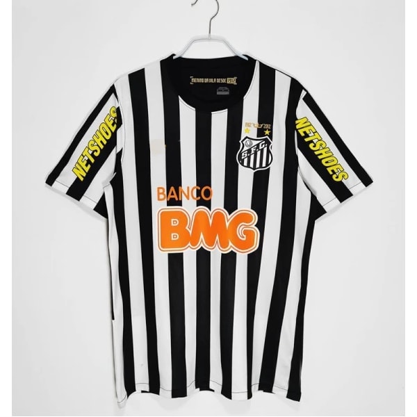 12-13 Brasilien Santos tröja Santos jubileumsutgåva nr 11 Neymar kortärmad fotbollströja retro topp 2 XL