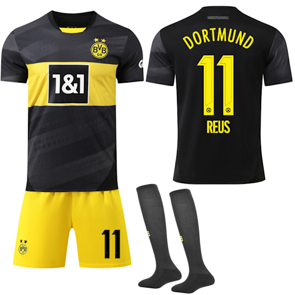 24-25 Borussia Dortmund Borta Hornet Fotbollströjor Barn Vuxen Fotbollsutrustning S-2XL NO.11 REUS M