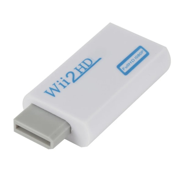 Full HD 1080P Wii til HDMI-kompatibel adapterkonverter 3,5 mm lyd til pc HDTV-skærm Wii2 til HDMI-kompatibel konverteradapter White