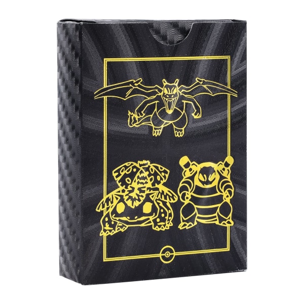 Gold Foil Anime Cards Set - Collector's items cartoon playing cards for kids Black